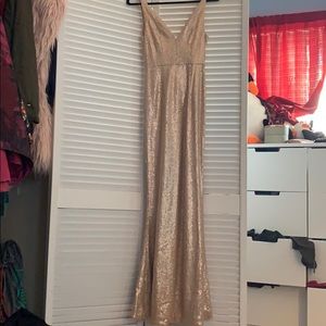Rose gold sequin mermaid dress